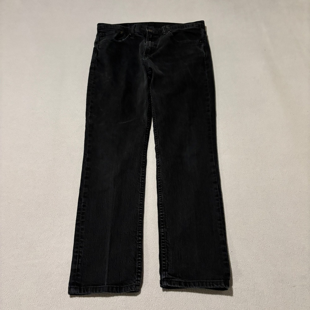 Levis 541 Athletic Taper Mens Black Jeans 34x30 Denim Pants Minimalist